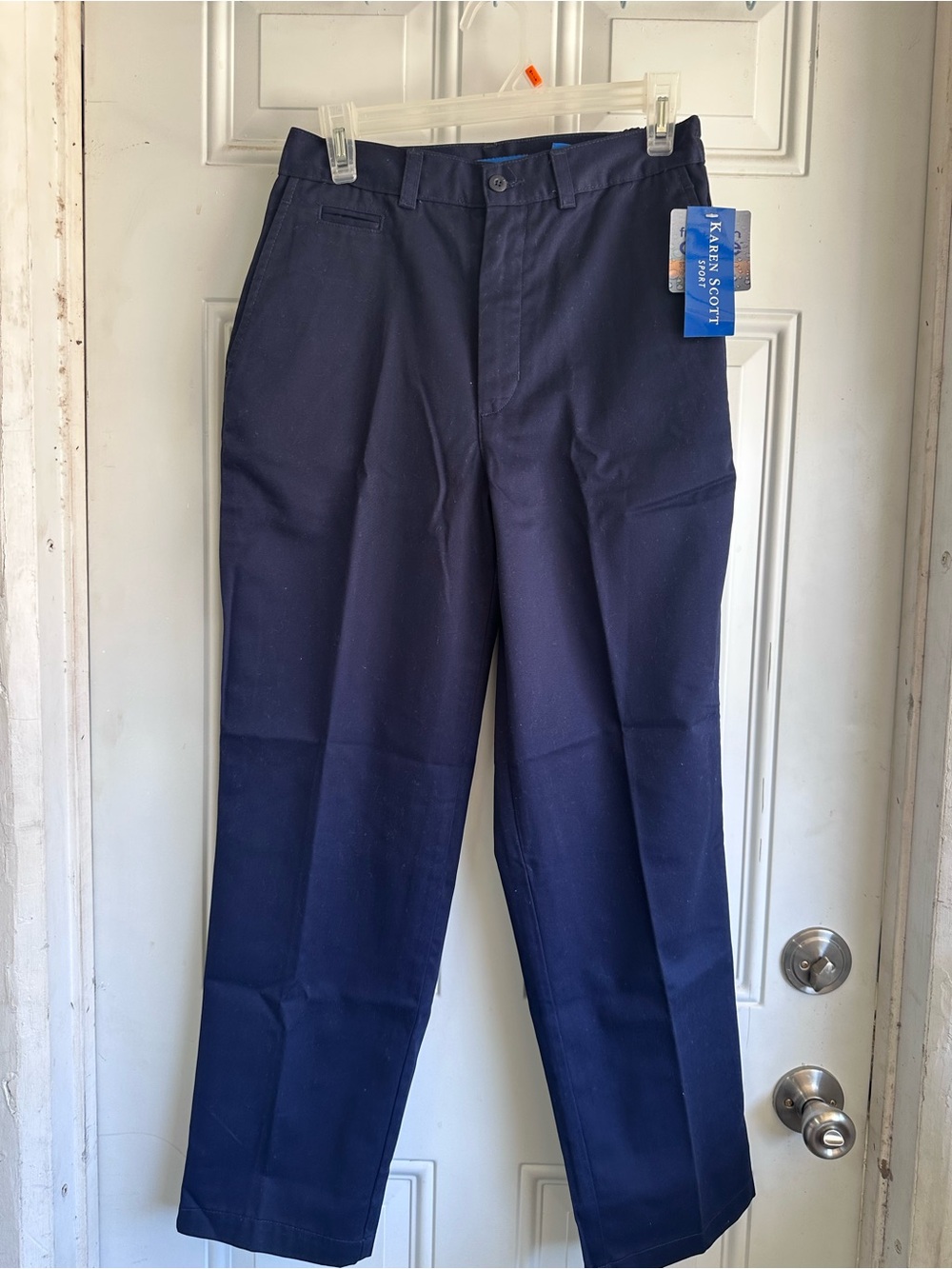 Karen Scott Sport Navy Straight-Leg Pants for women